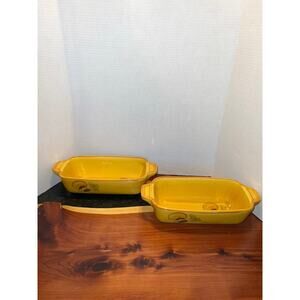 VINTAGE 1971 LOS ANGELES POTTERIES MUSHROOM BREAD LOAF BAKING DISH